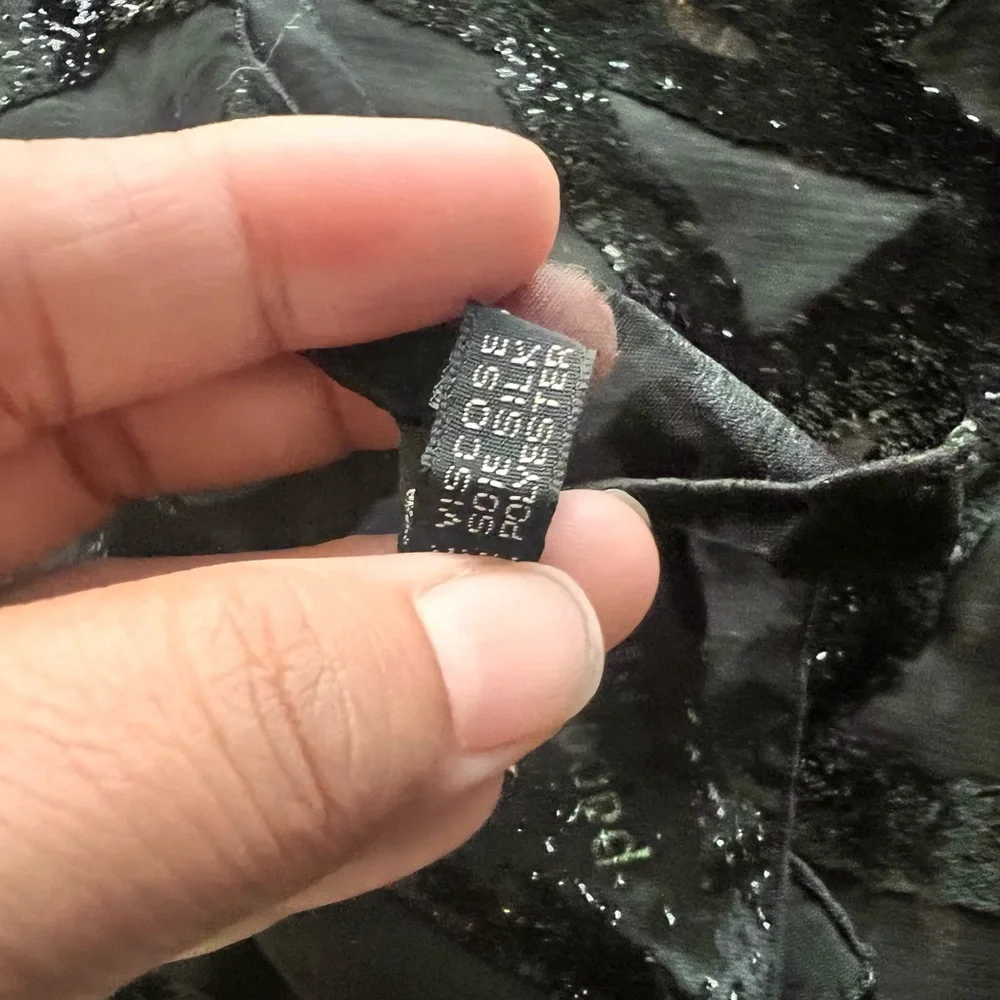 Paco Rabanne black square scarf/wrap 45x45 inch